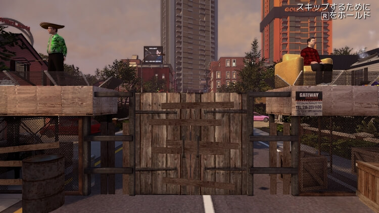 Goat Simulator:GoatZ バリケードでくつろぐ人間
