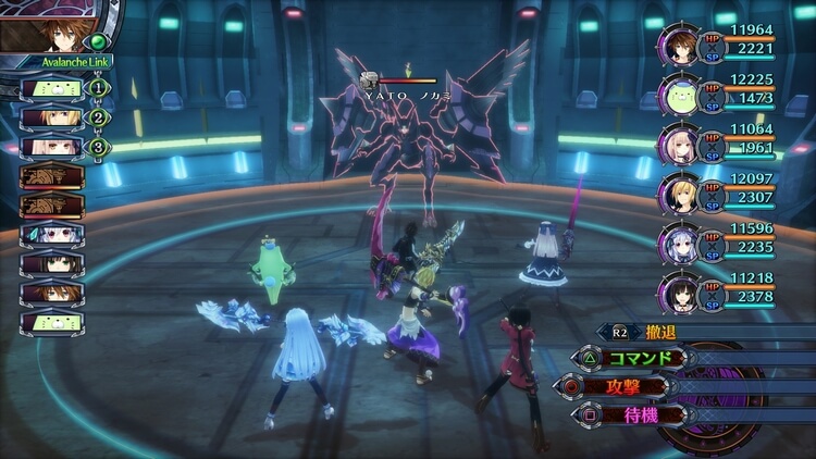 フェアリーフェンサー エフ ADVENT DARK FORCE 戦闘画面