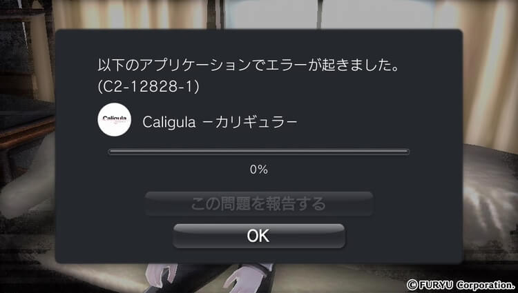 カリギュラ アプリケーションエラー