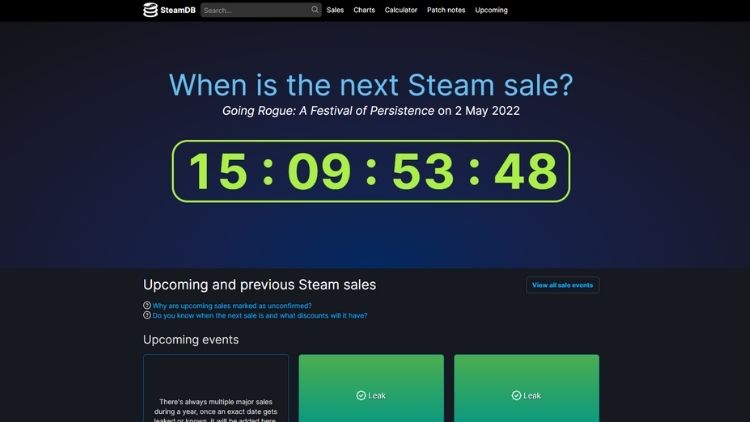 Steamの次回セールを確認できる Steam Sale Dates の紹介と見方 げーむびゅーわ